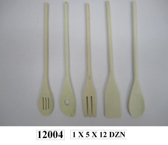 Spoon Wooden 5 Pcs Set  12004