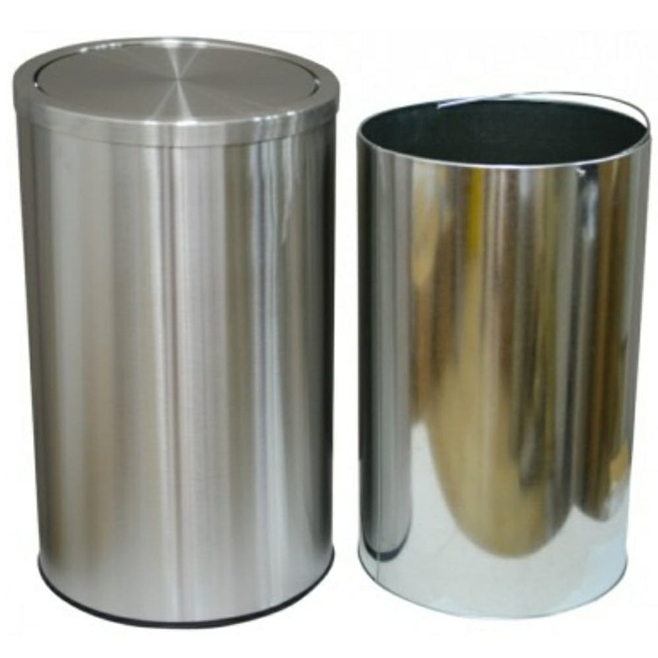 Stainless Steel Dustbin Flip Top Swing Type 40L 20040