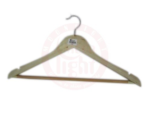 Hanger Wooden With Plastic Sleeves  20454