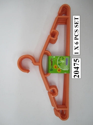 Plastic Clothes Hanger 6 Pcs Set  20475