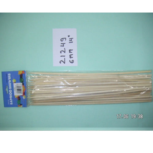 Wooden Skewers 14" 6mm  21249