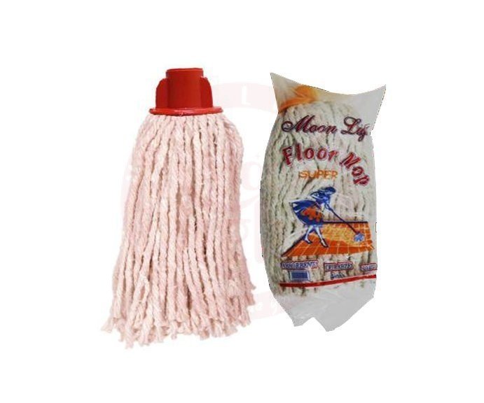 Moonlight Cotton Round Mop 230 Gms With Wooden Stick 30357