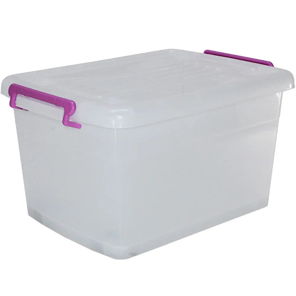 Moonlight Multipurpose Milky Plastic Storage Box 32l With Wheels