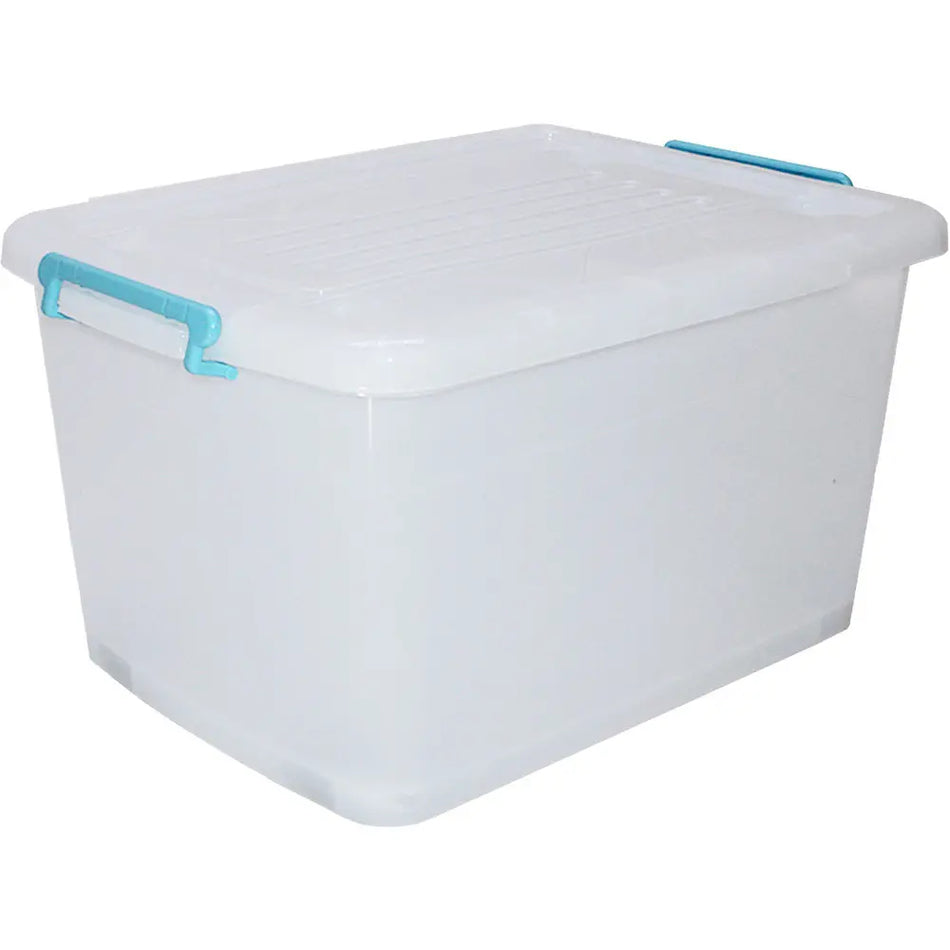 Moonlight Multipurpose Milky Plastic Storage Box 55l With Wheels