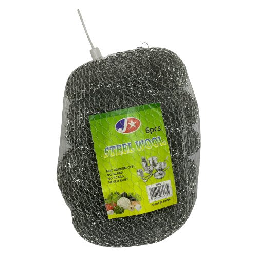 STEEL WOOL 6 PC PKT MEDIUM