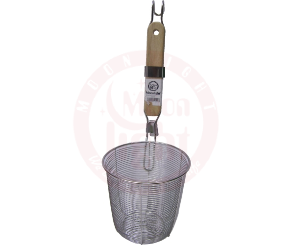 Steel Strainer Medium Woodhandle Steel  15017