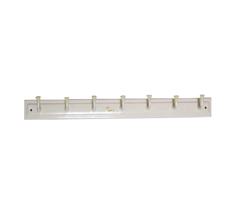 Steel Wall Hanger Heavy Ivory 7 Hooks  40302