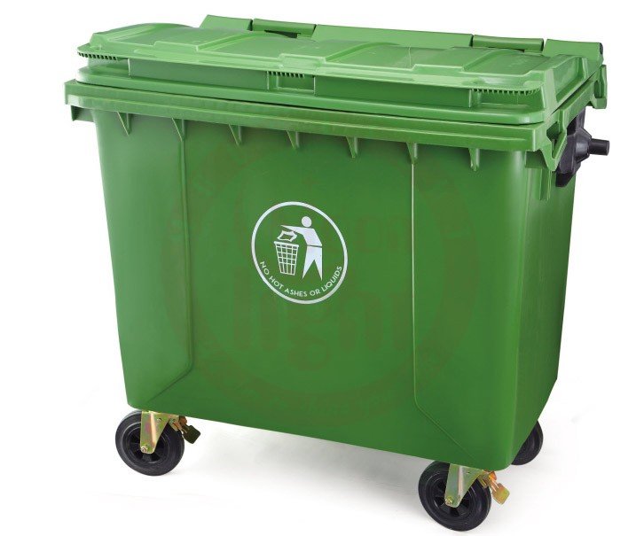 Garbage Can Without Pedal 660l Green  55316