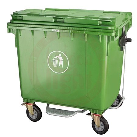 Garbage Can With Pedal 1100l Green  55317