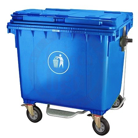 Garbage Can With Pedal 1100l Blue  55317b