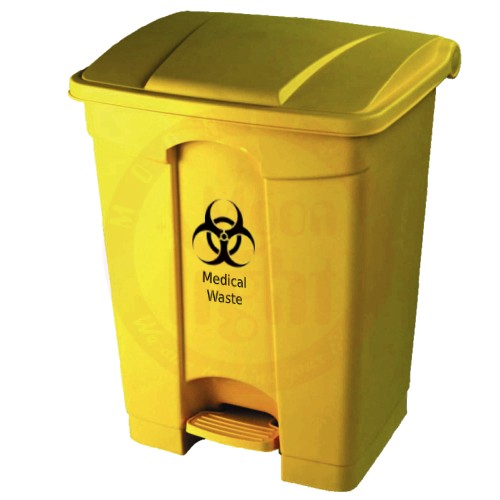 Garbage Can With Pedal 60l Yellow 55332