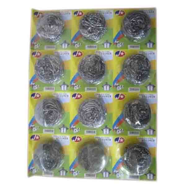 Steel Scrubber 12 Pcs Card  60566