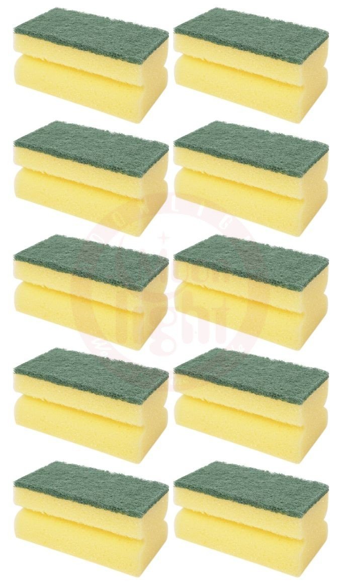 Cleaning Sponge With Scrubber 10 Pcs  70802