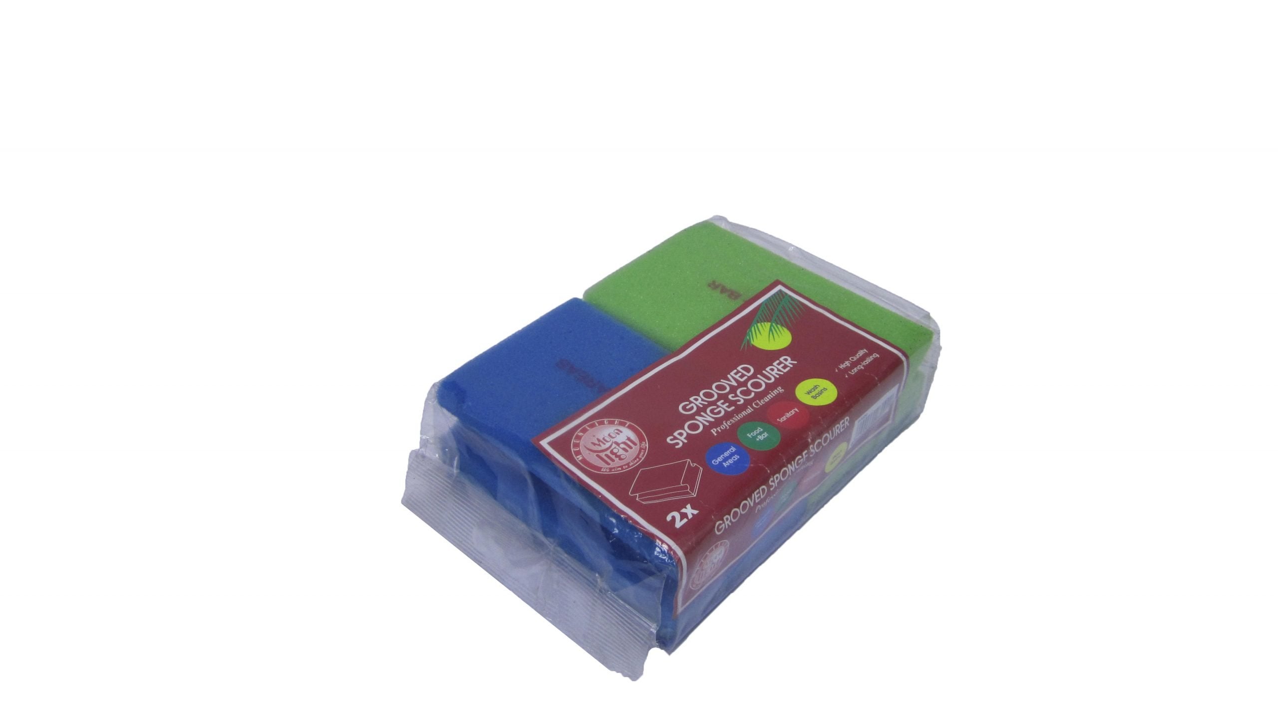 Cleaning Sponge With Scrubber 2 Pcs Set, Color Coded 80920 – Califorca ...