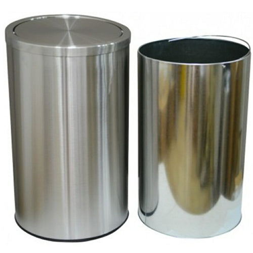 Stainless Steel Dustbin Flip Top Swing Type 25L 20025