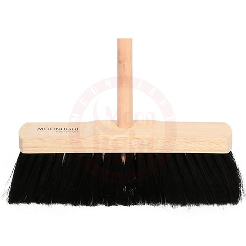 Pvc Broom Black 30 Cm With Wooden Stick  10199