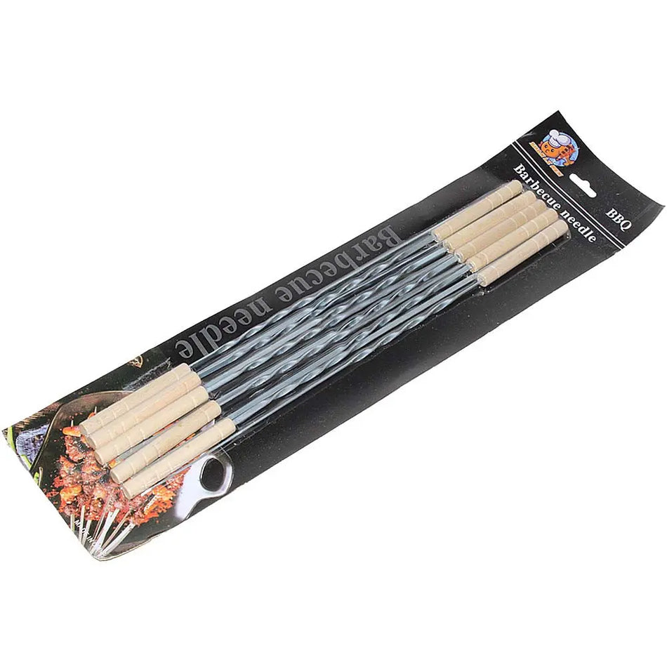 Moonlight BBQ Skewer With Wooden Handle 10 Pcs Set