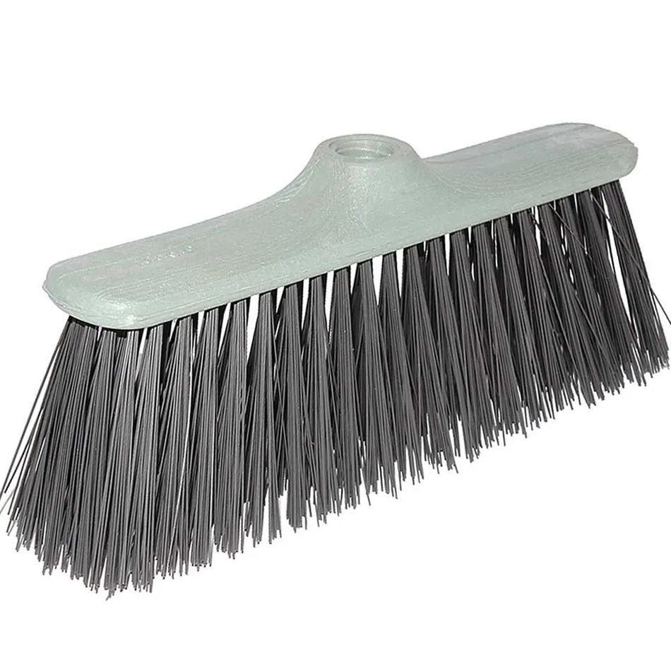 Push Broom Black 12" With Wooden Stick  10216