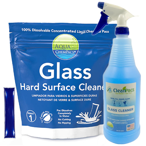 Glass Cleaner, Made in USA, Aqua ChemPacs