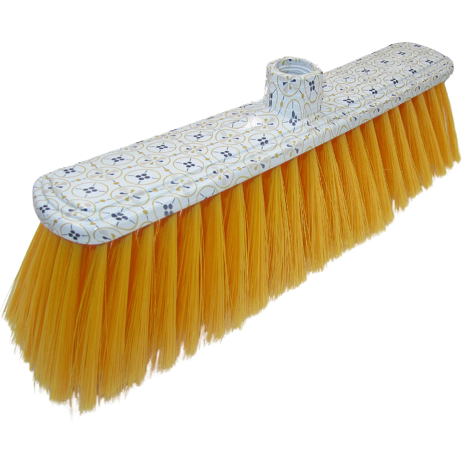 Moonlight Premium Soft Broom with Durable 120cm Metal Handle, Assorted Designs