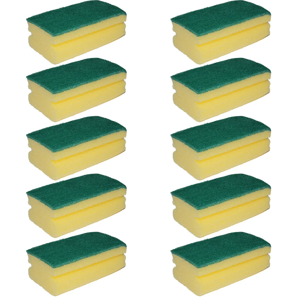 Cleaning Sponge With Scrubber 10 Pcs Z1  80929
