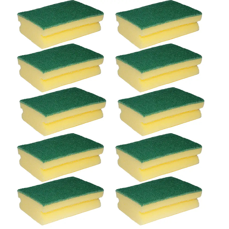 Cleaning Sponge With Scrubber 10 Pcs Z2  70744