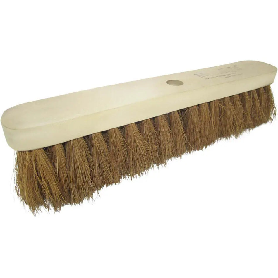 Coco Broom Flat 18" With Wooden Stick  10193