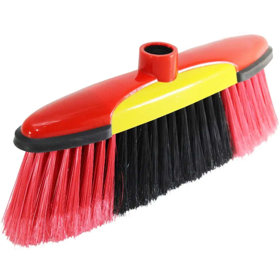 Broom Soft Tri-colour With Wooden Stick 10998