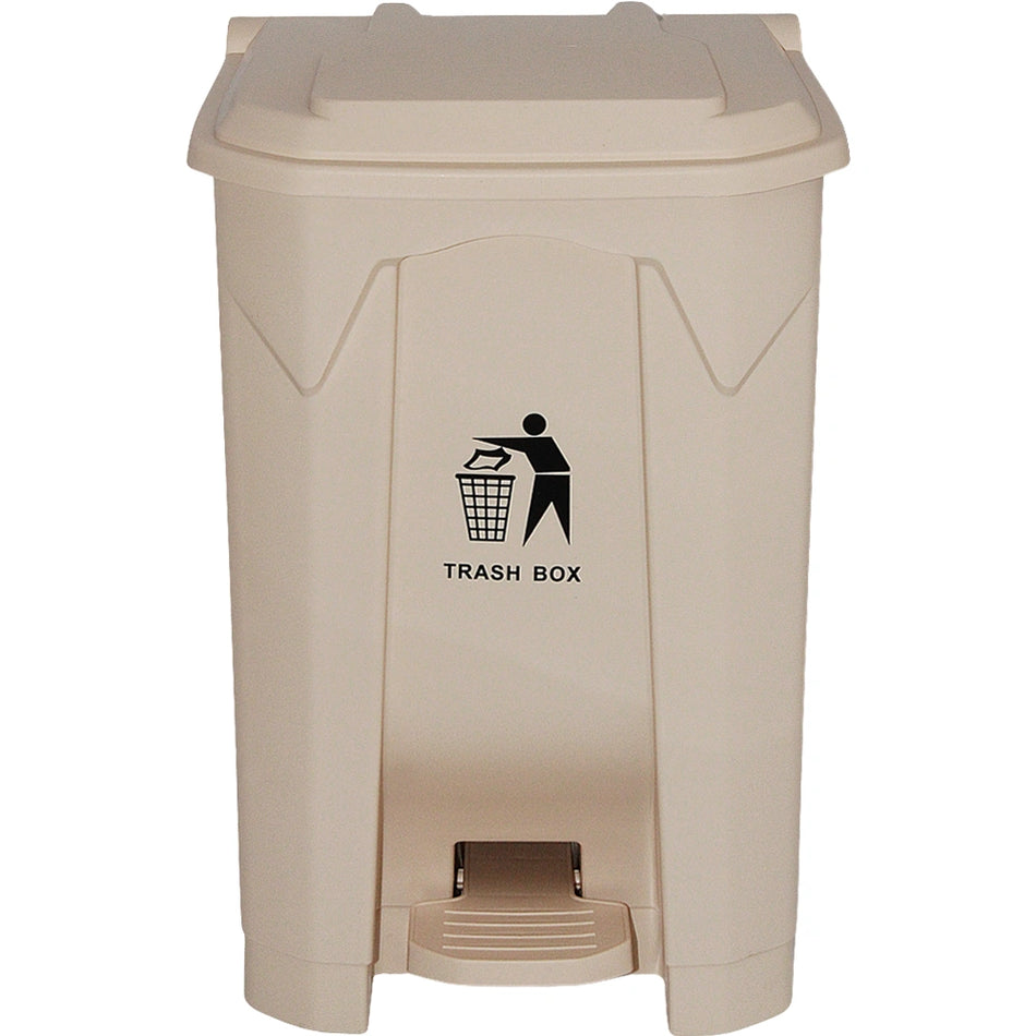 Garbage Can W/Peddle 15L 30L 45L 68L 87L Gray / Blue / Green / Yellow - 45 LTR - Beige