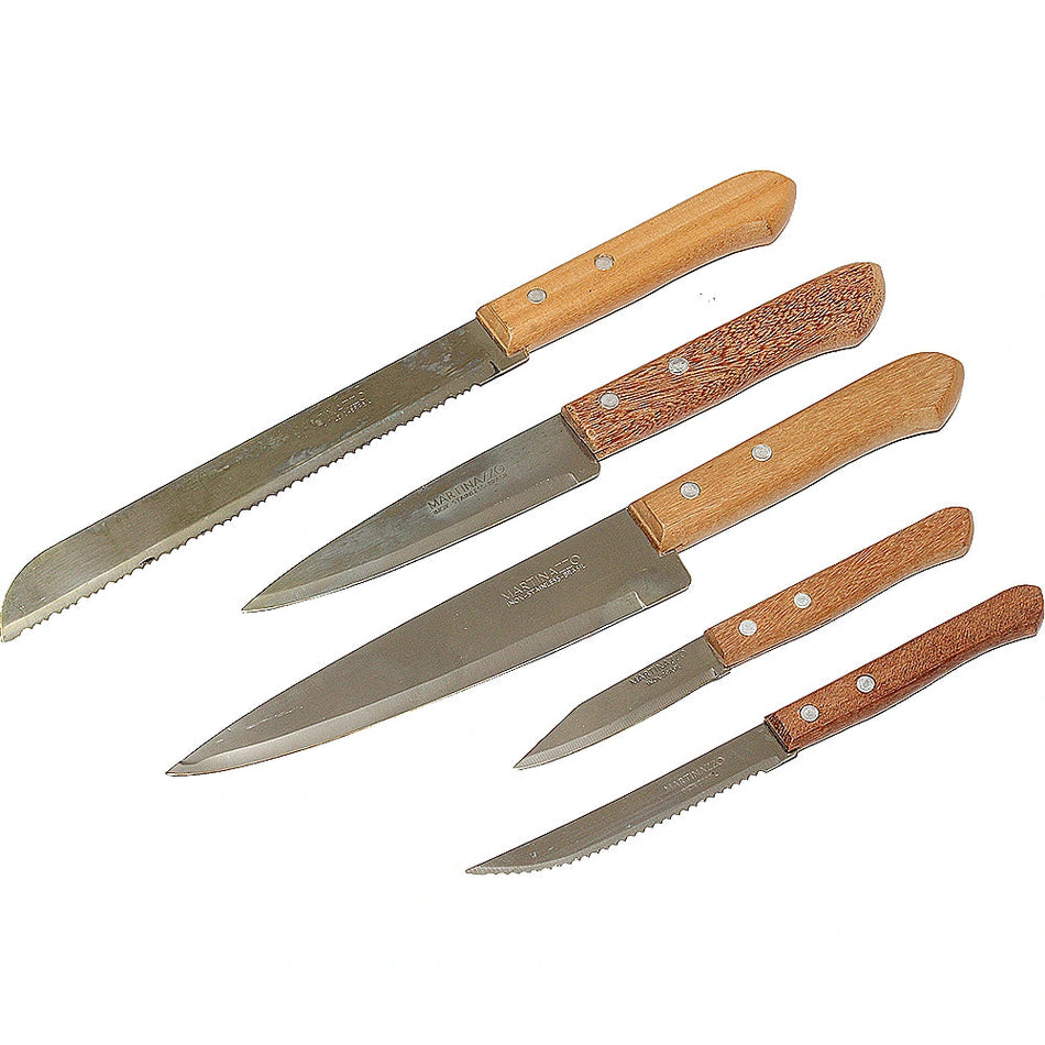 Martinazzo Wooden Handle Knife 6 Pcs Set  30506