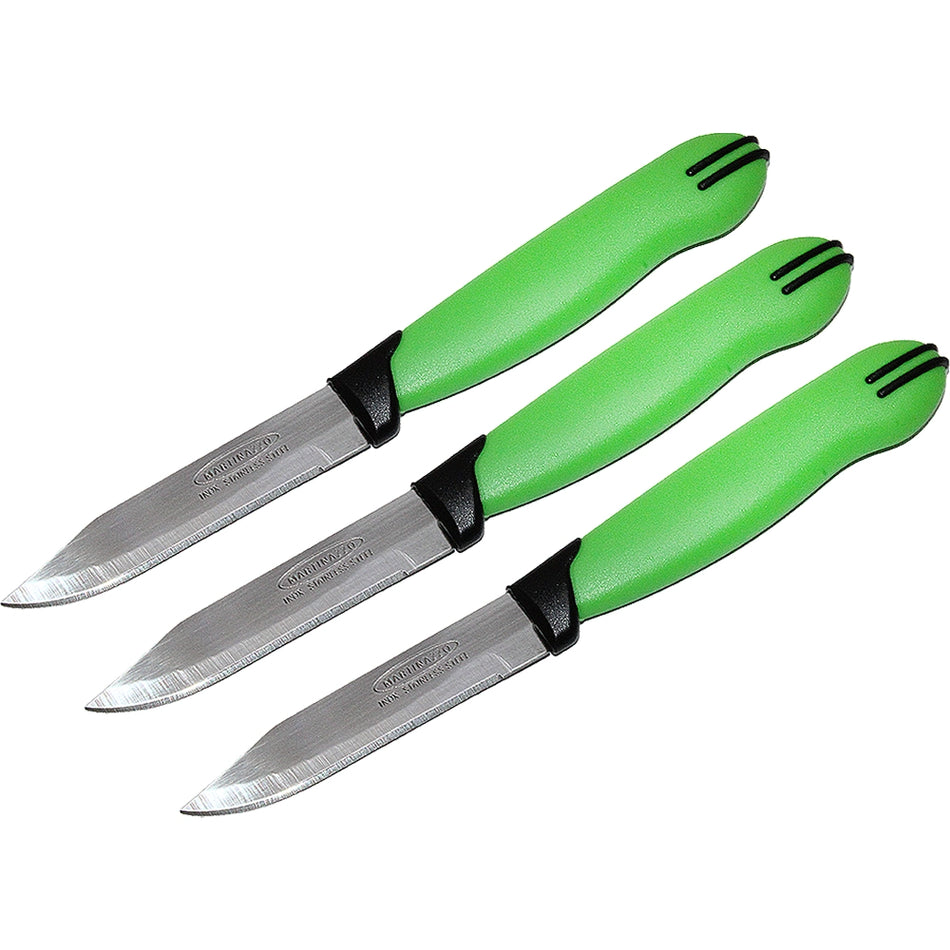 Martinazo Parng Knfe Pln Edg 3" 3pcs Grn Cl  20553/03