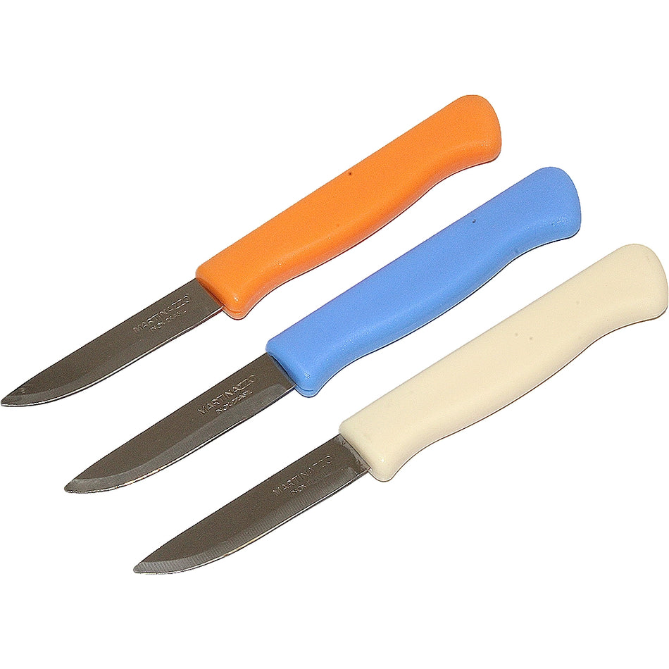 Martinazzo Paring Knife Plastic Handle 3", 12 Pcs Card  20353m
