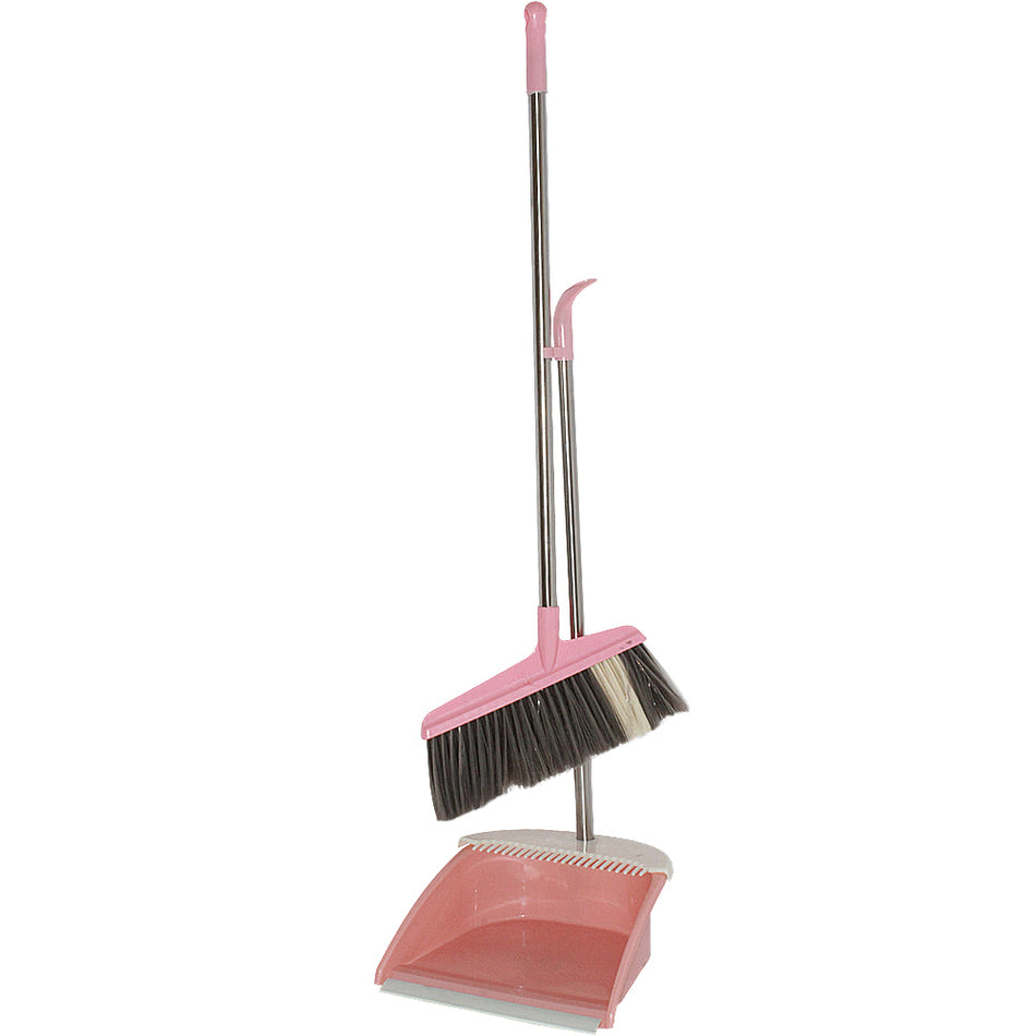 MoonLight Lobby Dustpan W/ Brush Set Pink 53046