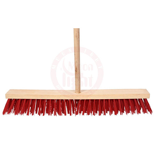 Street Broom 24" 60cm With Wooden Stick  10121