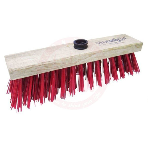 Street Broom 6 Row With Socket, Wooden Stick  10105