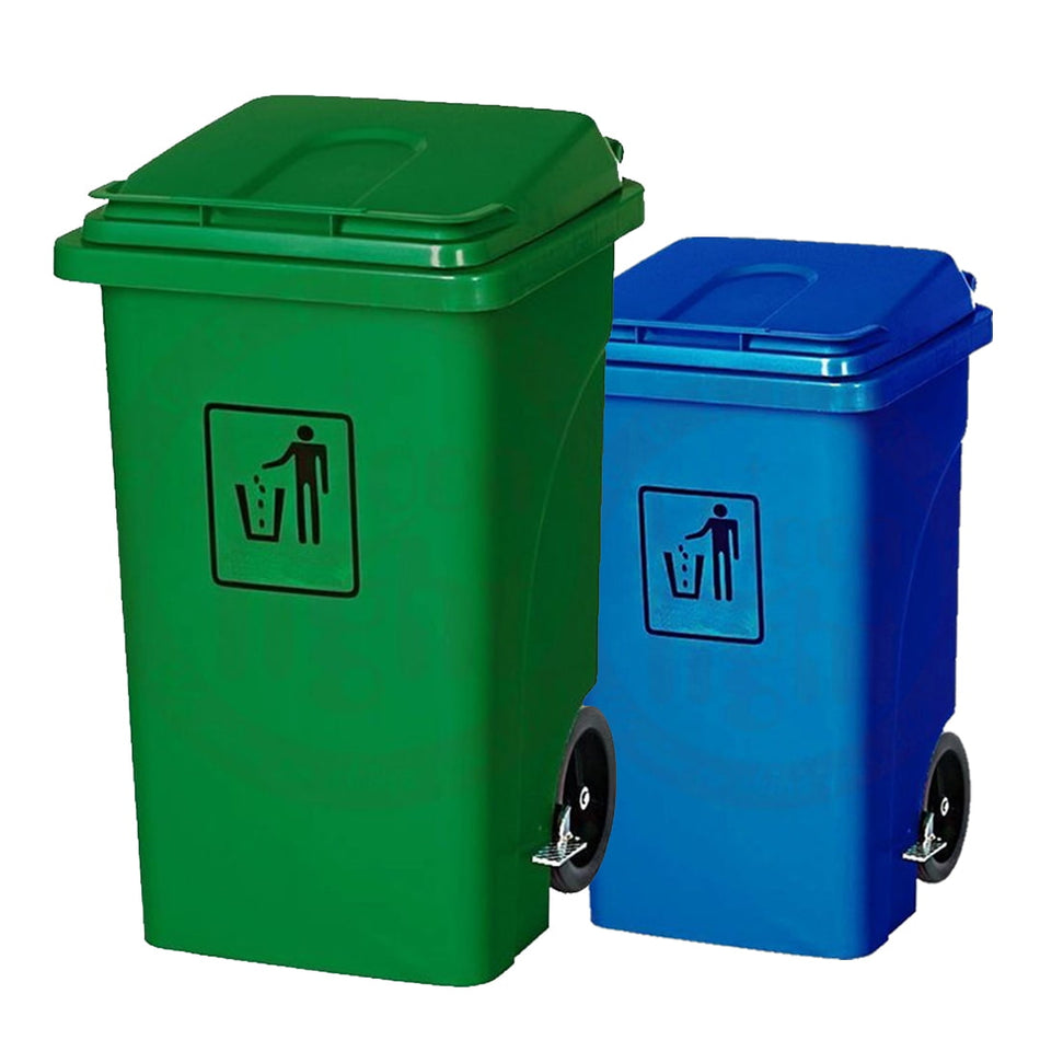 Garbage Can With Pedal 120L/240L Gray/Blue/Green