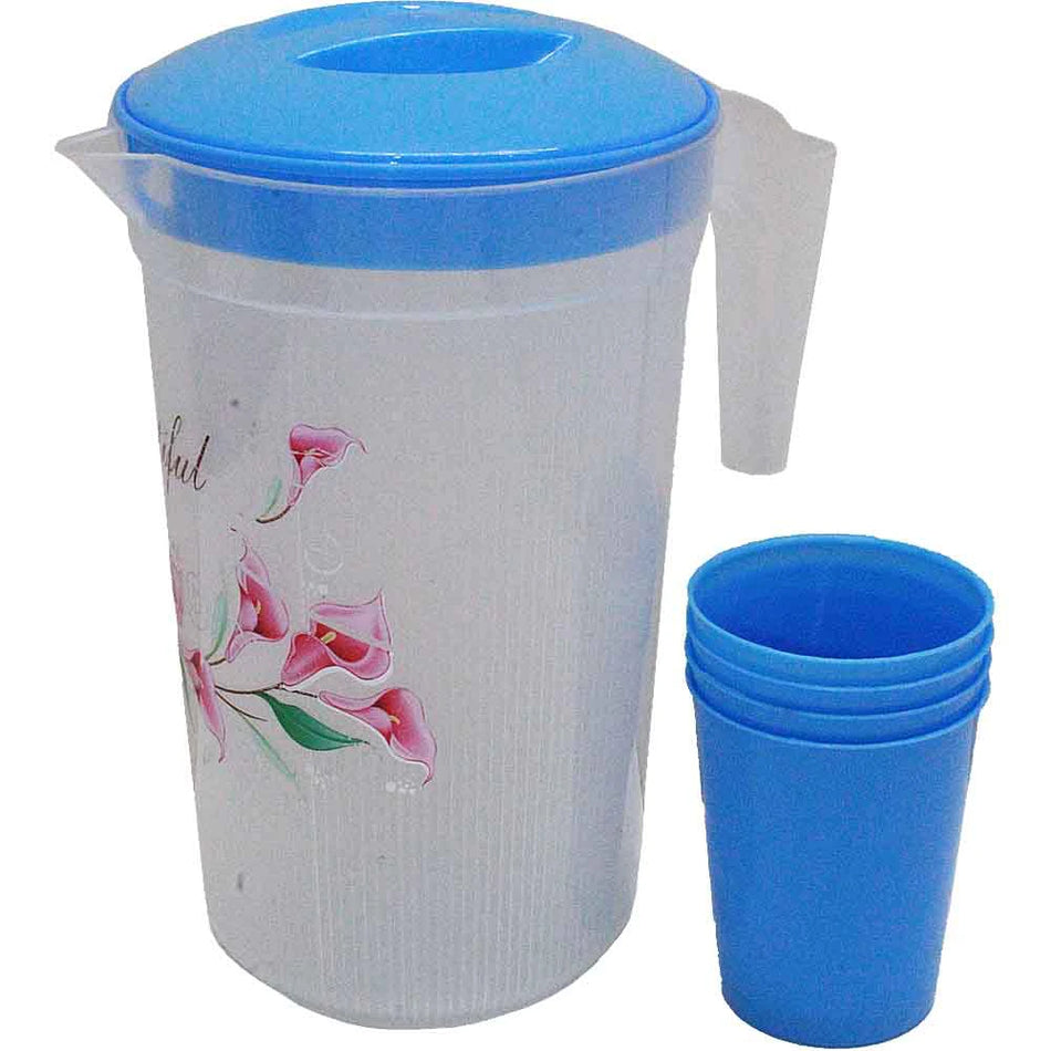 Water Jug With 4 Pcs Glass Set