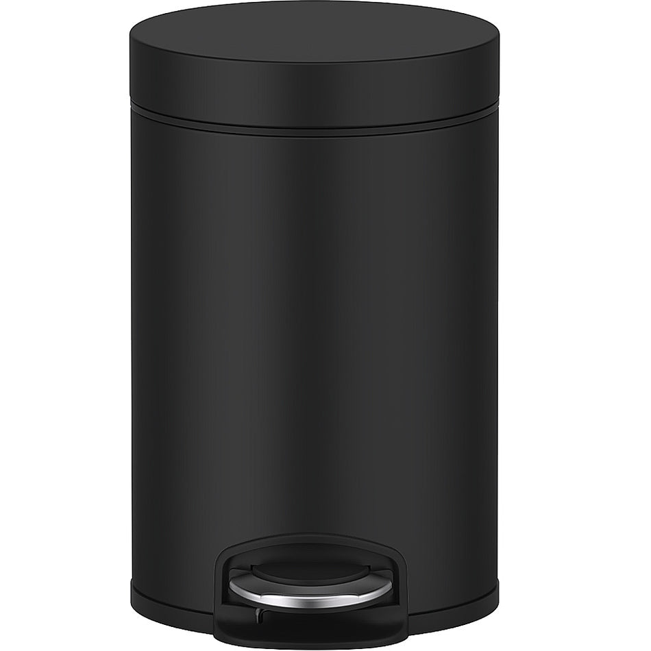 Stainless Steel Soft Close Lid Pedal Dustbin Black, Java, 5L, 12L, 20L, - 5 LTR