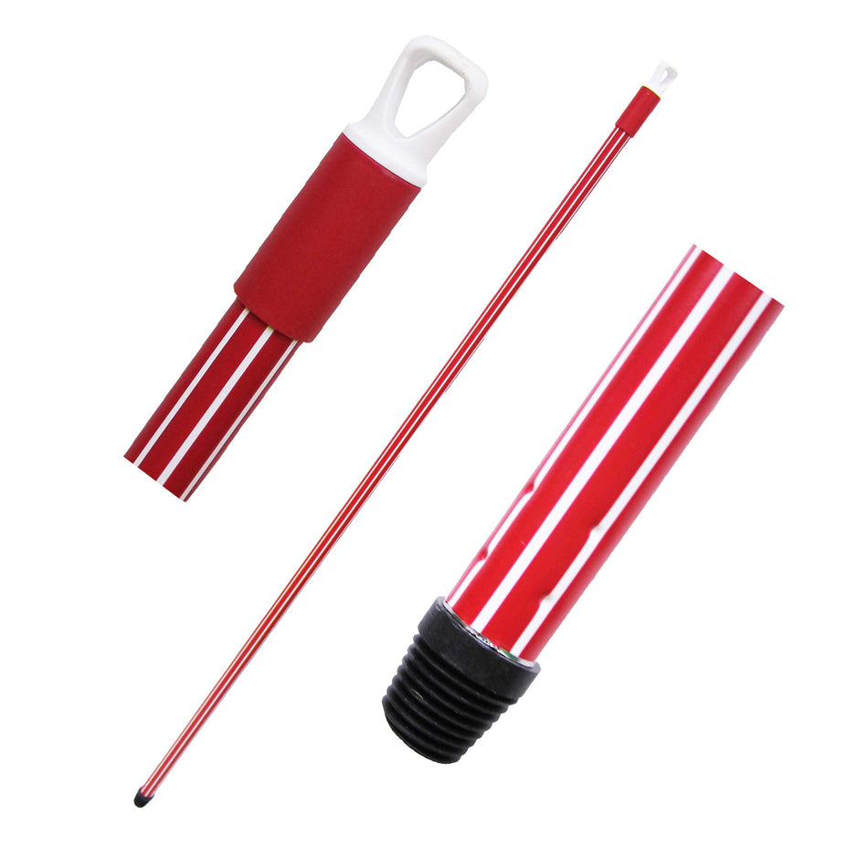 Pvc Coated Metal Stick 120 Cm With German Thread, Red &amp; White Color  40423