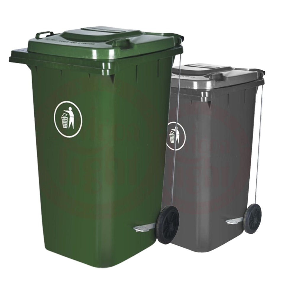 Garbage Can With Pedal 240L 120L 100L Gray/ Blue / Green / Red / Yellow / Black